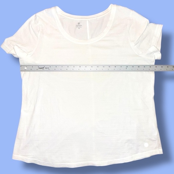 TALBOTS T by Talbots Ribbed Scoop Neck Tee - White Plus 1X - Picture 5 of 11